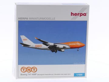 Schaal 1:500 Herpa 505291 TNT Airways Boeing 747-400F Reg..., Ophalen of Verzenden