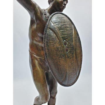 A. Trefoloni 1890-1940 - Sculpture, warrior - 37 cm - Bronze