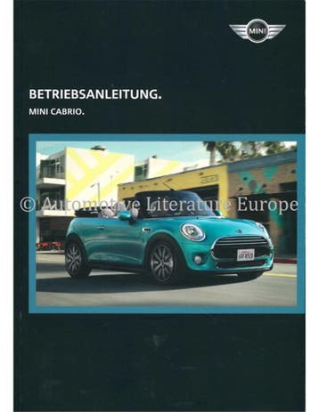 2016 MINI CABRIO INSTRUCTIEBOEKJE DUITS