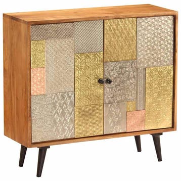 vidaXL Dressoir 80x30x75 cm massief acaciahout, Verzenden, Nieuw