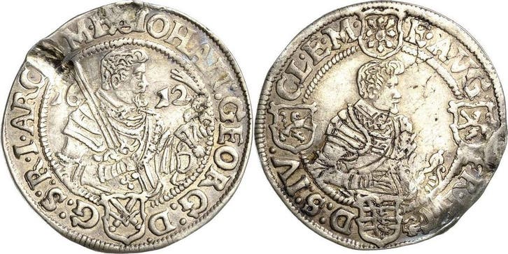 1/4 taler, daalder 1612, Sachsen-kurlinie ab 1547 (albert..., Timbres & Monnaies, Monnaies | Europe | Monnaies non-euro, Envoi