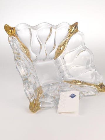Centre de table - Océan - Or 24 ct - Cristal de Bohême sans, Antiquités & Art