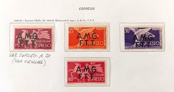 Triëst - Zone A 1947/1952 - Collectie van Luchtpost, Expres,, Gestempeld