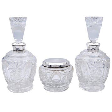 Ensemble coiffeuse (3) - Argent, Cristal