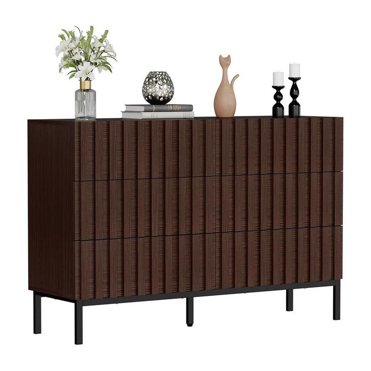 Commode - Dressoir - Ladekast - 73,4x34,5x100 cm - Bruin - U, Huis en Inrichting, Woonaccessoires | Overige, Nieuw, Verzenden