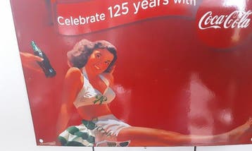 Coca-Cola - Reclamebord - Emaille, Antiek en Kunst