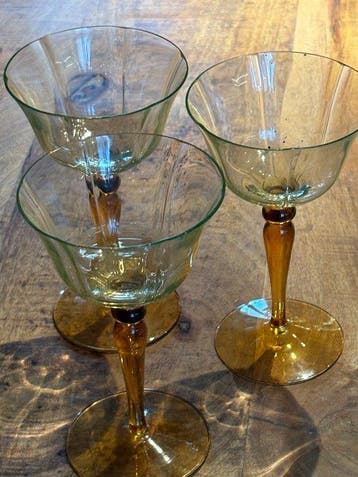 Karl Koepping Illmenau attributed: 3 likeurglazen met