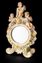 Sitzendorf - Miroir - Porcelaine, Miroir biseauté