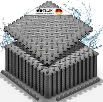 Zwembadtegels - Fitnesstegels - Foam tegels - 12 stuks - Gri, Tuin en Terras, Verzenden, Nieuw