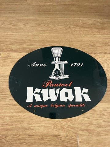 Pauwel Kwak - Oud reclamebord Pauwel Kwak bier - Reclamebord, Antiek en Kunst