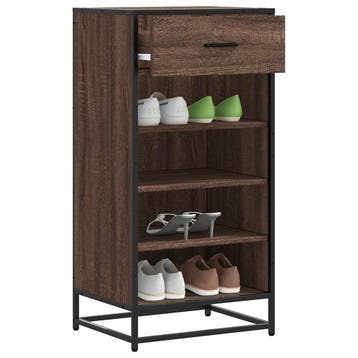vidaXL Schoenenrek 48x38x97,5 cm bewerkt hout bruin, Verzenden