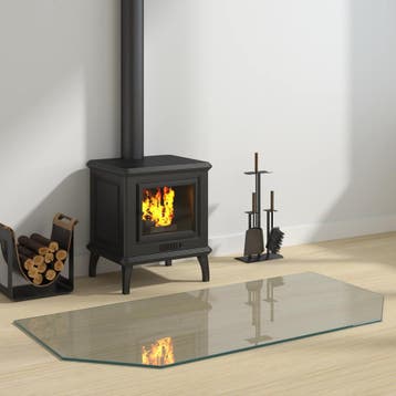 vidaXL Glazen haardplaat Doorzichtig 120 x 60 cm Glas, Verzenden, Nieuw