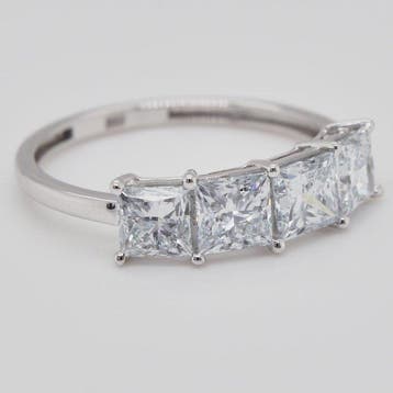 Zonder minimumprijs - Ring - 14 karaat Witgoud - 2.05ct. tw.
