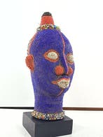 Tête perlée - Tête - Belle tête royale - Bamileke - Cameroun, Antiquités & Art
