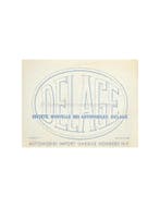 1937 DELAGE PRIJSLIJST BROCHURE FRANS, Ophalen of Verzenden, Nieuw