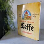 Leffe Bier Reclamebord, 1970 - Reclamebord - Emaille, Antiek en Kunst