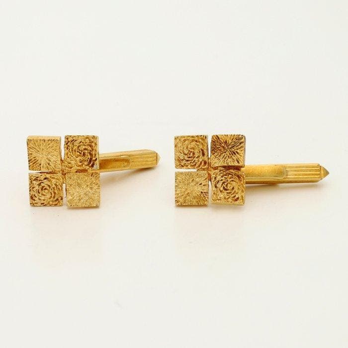 Manchetknopen - 18 karaat Geel goud, Handtassen en Accessoires, Antieke sieraden