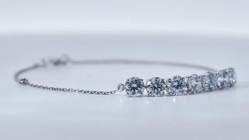 Zonder minimumprijs - Armband - 14 karaat Witgoud - 2.39ct.