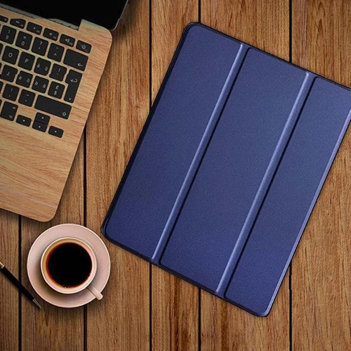 iPad Mini 5  Leren Vouwbare Cover Hoesje Case Blauw, Télécoms, Téléphonie mobile | Housses, Coques & Façades | Marques Autre, Envoi