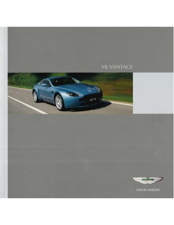 2006 ASTON MARTIN V8 VANTAGE BROCHURE ENGELS, Ophalen of Verzenden, Nieuw