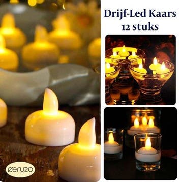 2dekans | Led Drijfkaarsjes - Waterdicht - Inclusief, Huis en Inrichting, Woonaccessoires | Kandelaars en Kaarsen, Ophalen of Verzenden