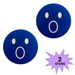 Fako Bijoux - Tennisdemper - Emoji - Verbaasd Blauw - 2, Verzenden