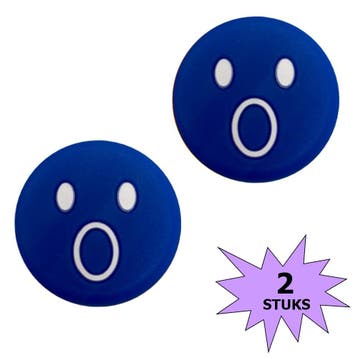 Fako Bijoux - Tennisdemper - Emoji - Verbaasd Blauw - 2, Verzenden, Nieuw