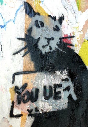 lasveguix (1986) - Banksy Rat - You Lie - 40x30cm