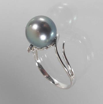 Sans prix de réserve - Bague - 14 carats Or blanc Perle -