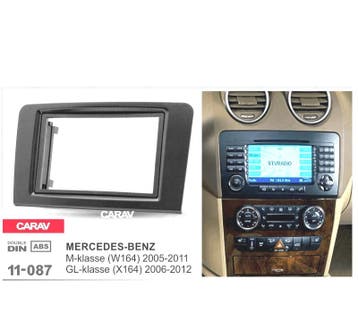 Facade Autoradio 2-Din Noir Pour Mercedes Classe M Classe Gl, Auto diversen, Verzenden, Nieuw