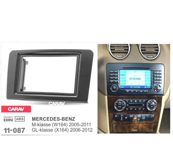 Facade Autoradio 2-Din Noir Pour Mercedes Classe M Classe Gl, Auto diversen, Autoradio's, Verzenden
