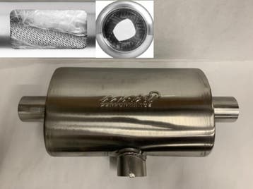 MAX Spiral Straight Flo Performance rvs uitlaat demper 2,5, Ophalen of Verzenden