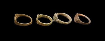Oud-Romeins Brons Versierde ringen - 17 mm (Zonder, Antiek en Kunst