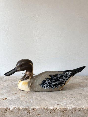 Lokeend - Signed S. Tremblay Hand-Carved Duck Decoy – Quebec