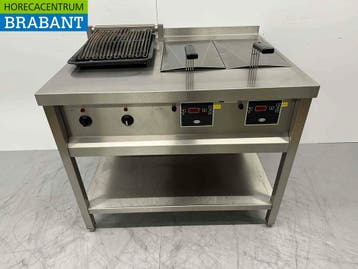 RVS Rubbens Dubbele Friteuse Frituur 2 x 10 liter met, Ophalen of Verzenden