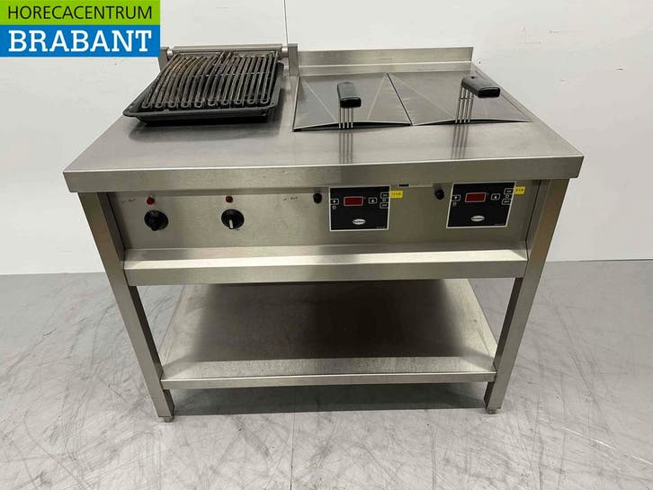 RVS Rubbens Dubbele Friteuse Frituur 2 x 10 liter met, Zakelijke goederen, Horeca | Keukenapparatuur, Ophalen of Verzenden