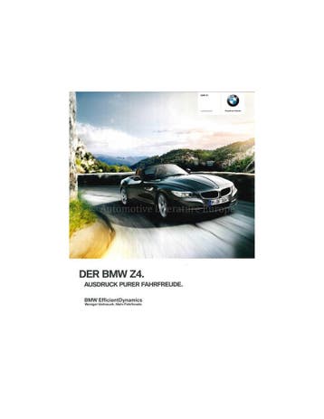 2014 BMW Z4 ROADSTER BROCHURE DUITS, Livres, Autos | Brochures & Magazines