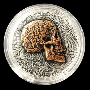 Cameroun. .999 Silver 1 oz. - 1000 Francs (Tibetan carved