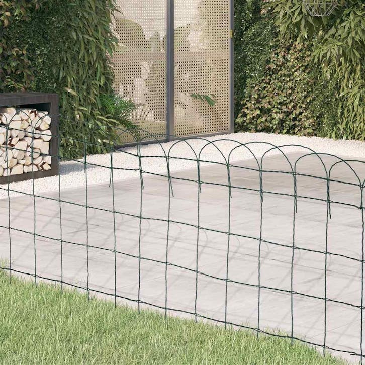 vidaXL Borderafscheiding 10x0,65 m gepoedercoat ijzer, Jardin & Terrasse, Traverses & Bordures, Envoi