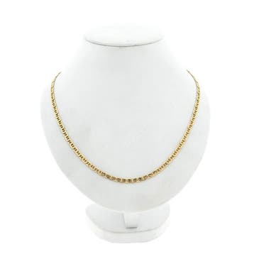 Gouden marineschakel ketting, Ophalen of Verzenden, Gebruikt, Overige kleuren, Goud