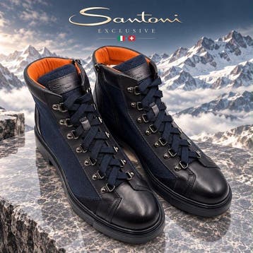 Santoni - Rubber laarzen - Maat: EU 43 - Nieuw in doos, Nieuw