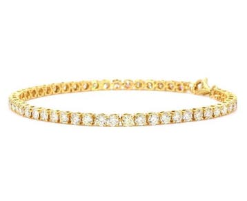 Armband - 14 karaat Geel goud - 6.49ct. tw. Diamant