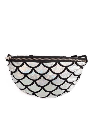 KIMU® Heuptasje Mermaid Zilver Fanny Pack Zeemeermin Schubbe, Ophalen of Verzenden, Nieuw