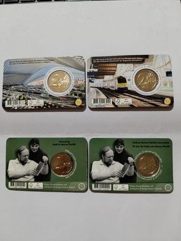 Belgique, Finlande. 2 Euro 2026 (4 coincards) (Sans prix de