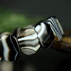 Onyx, bandagaat - kwaliteitsjuweel - prachtige patronen -