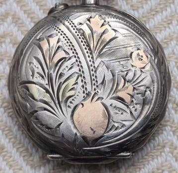 Reloj de bolsillo antiguo - De plata maciza y oro de