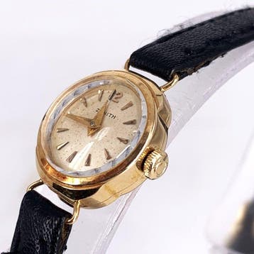 Zenith - Vintage 18K Yellow Gold Ladies Cocktail Wristwatch, Handtassen en Accessoires