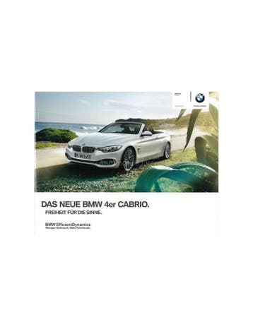 2013 BMW 4 SERIE CABRIOLET BROCHURE DUITS