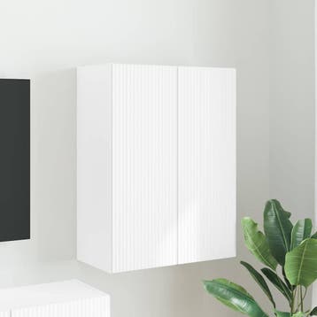 vidaXL TV Wandkast 59,5 x 31 x 80 cm Wit Bewerkt hout, Verzenden, Nieuw