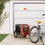 vidaXL Hondenfietstrailer oxford stof en ijzer oranje en, Verzenden